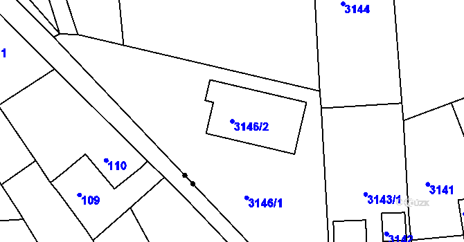 Parcela st. 3146/2 v KÚ Jirkov, Katastrální mapa