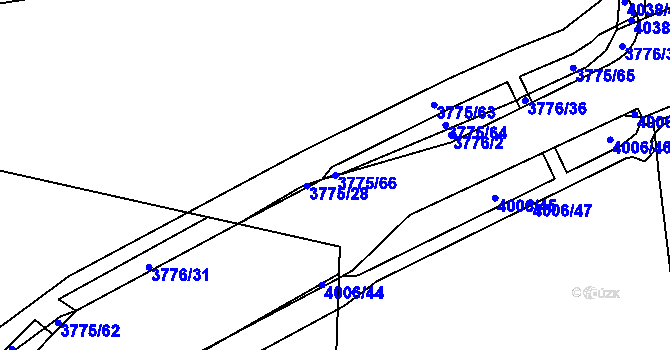 Parcela st. 3775/66 v KÚ Jirkov, Katastrální mapa