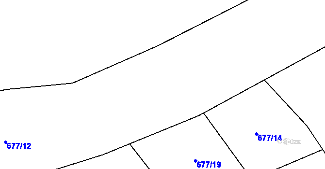 Parcela st. 677/3 v KÚ Březenec, Katastrální mapa