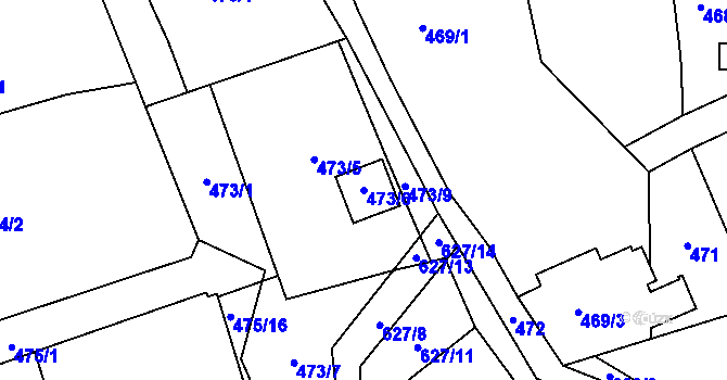 Parcela st. 473/6 v KÚ Březenec, Katastrální mapa