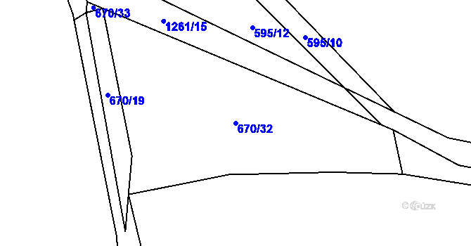 Parcela st. 670/32 v KÚ Jindřišská, Katastrální mapa