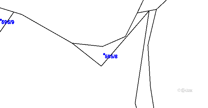 Parcela st. 595/8 v KÚ Jindřišská, Katastrální mapa