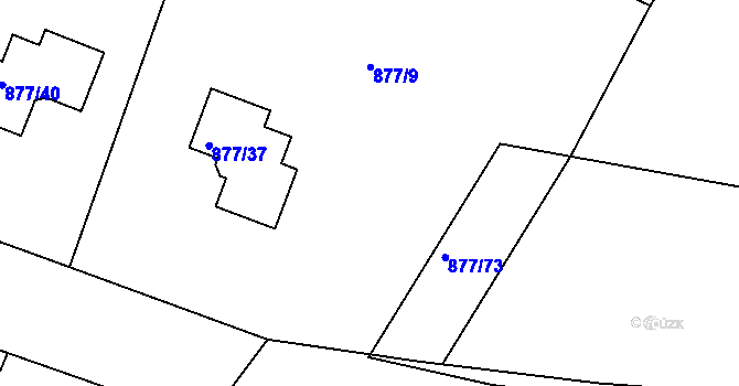 Parcela st. 877/38 v KÚ Jirny, Katastrální mapa