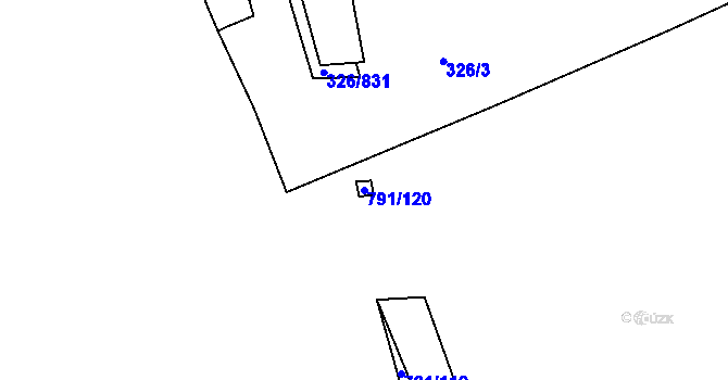 Parcela st. 791/120 v KÚ Jirny, Katastrální mapa