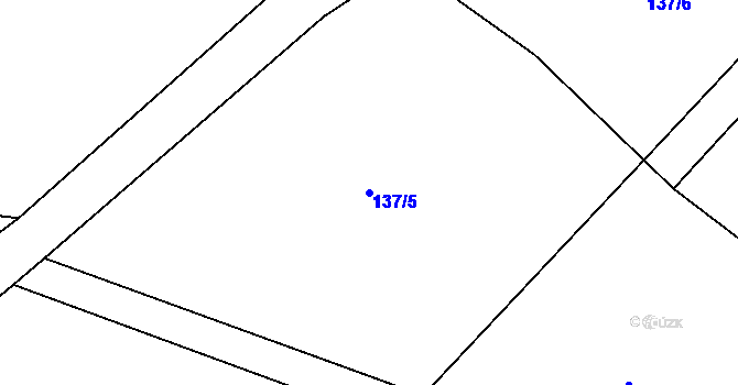 Parcela st. 137/5 v KÚ Jiřice u Kostelce nad Labem, Katastrální mapa