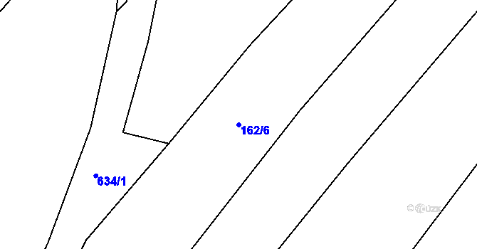 Parcela st. 162/6 v KÚ Jiřice u Kostelce nad Labem, Katastrální mapa