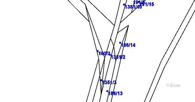 Parcela st. 180/2 v KÚ Jiřice u Humpolce, Katastrální mapa