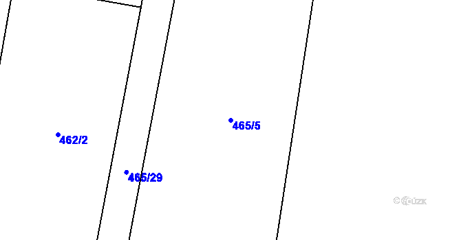Parcela st. 465/5 v KÚ Jiřice u Humpolce, Katastrální mapa