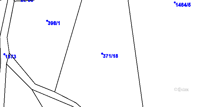 Parcela st. 371/18 v KÚ Jiřice u Humpolce, Katastrální mapa