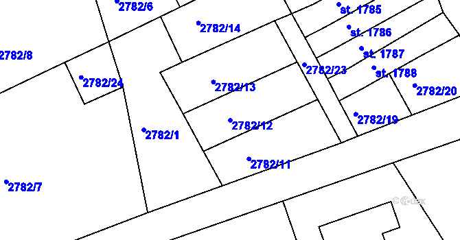 Parcela st. 2782/12 v KÚ Jiříkov, Katastrální mapa