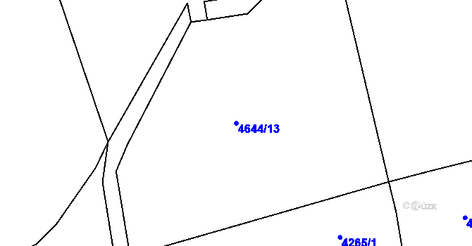 Parcela st. 4644/13 v KÚ Jiříkov, Katastrální mapa