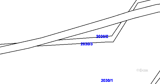 Parcela st. 2030/3 v KÚ Jiříkov, Katastrální mapa