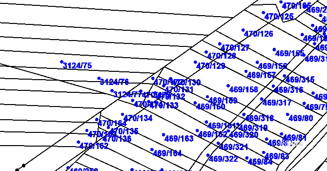 Parcela st. 470/131 v KÚ Jiříkovice, Katastrální mapa
