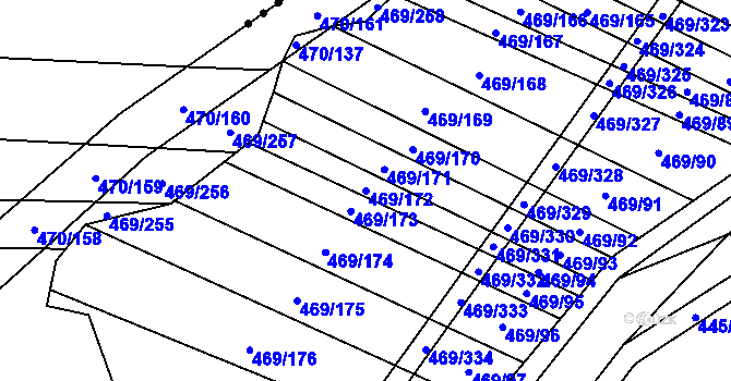 Parcela st. 469/172 v KÚ Jiříkovice, Katastrální mapa