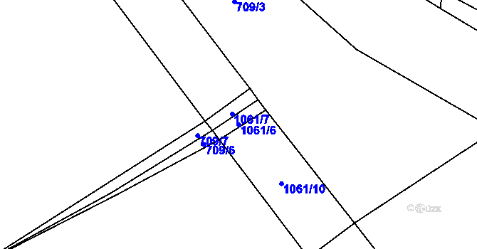 Parcela st. 1061/6 v KÚ Cunkov, Katastrální mapa