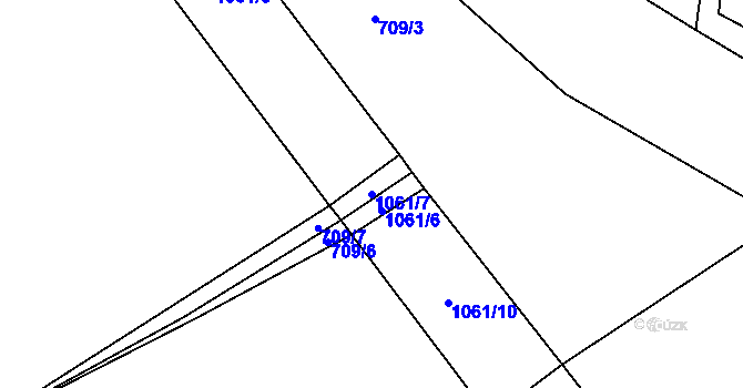 Parcela st. 1061/7 v KÚ Cunkov, Katastrální mapa