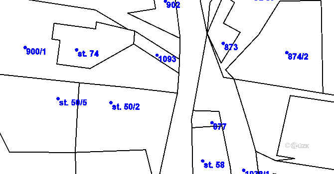 Parcela st. 49/2 v KÚ Chlum u Jistebnice, Katastrální mapa