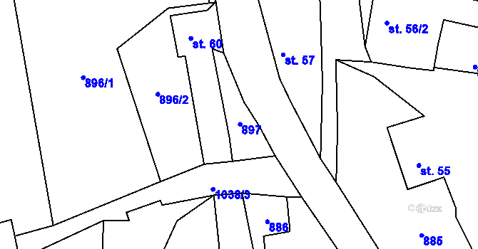 Parcela st. 50/4 v KÚ Chlum u Jistebnice, Katastrální mapa