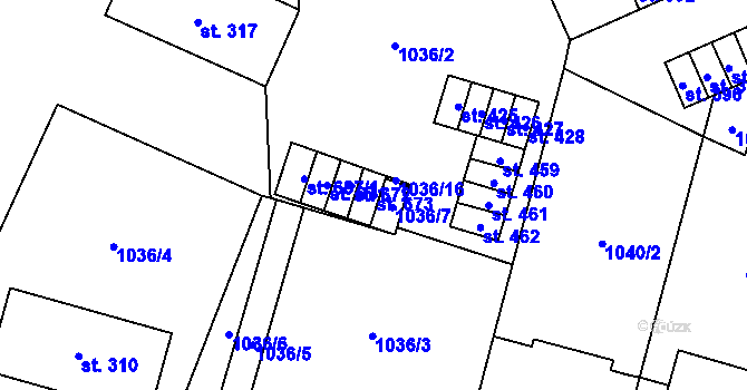 Parcela st. 673 v KÚ Jistebnice, Katastrální mapa