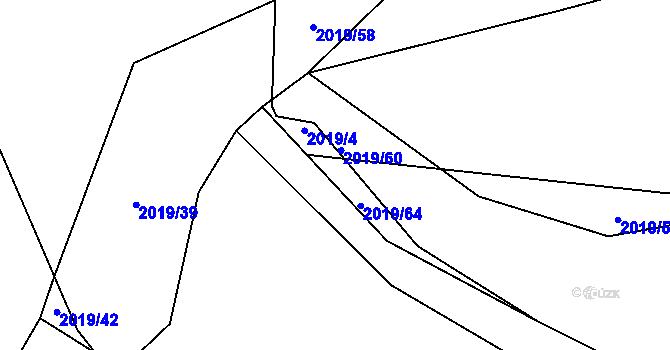 Parcela st. 2019/4 v KÚ Plechov, Katastrální mapa