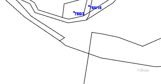 Parcela st. 755/10 v KÚ Zvěstonín, Katastrální mapa