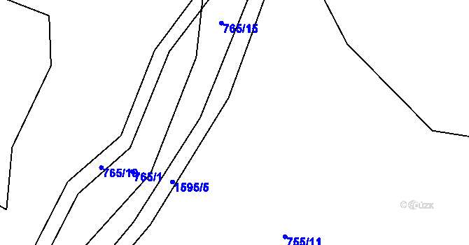 Parcela st. 768/7 v KÚ Zvěstonín, Katastrální mapa