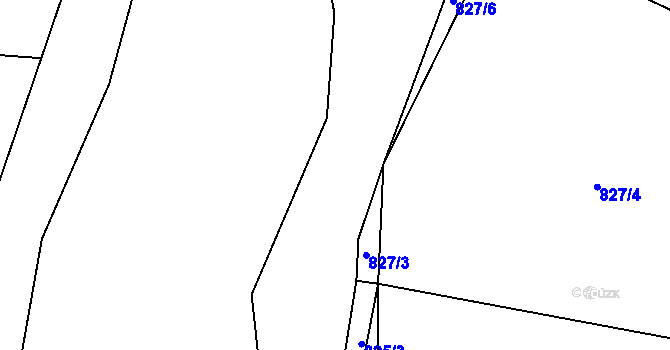 Parcela st. 831/5 v KÚ Zvěstonín, Katastrální mapa