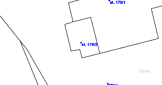 Parcela st. 176/2 v KÚ Jistebník, Katastrální mapa