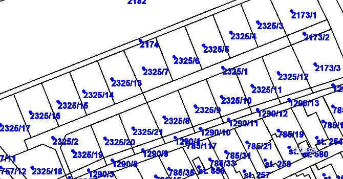 Parcela st. 689/4 v KÚ Jistebník, Katastrální mapa