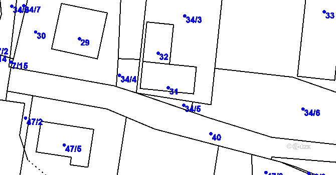 Parcela st. 31 v KÚ Jivina u Hořovic, Katastrální mapa