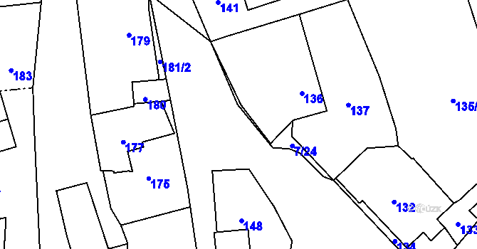 Parcela st. 7/9 v KÚ Jivina u Hořovic, Katastrální mapa