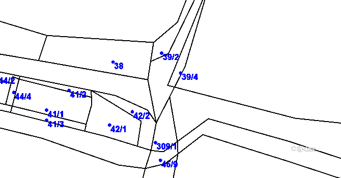 Parcela st. 39/3 v KÚ Jivina u Hořovic, Katastrální mapa
