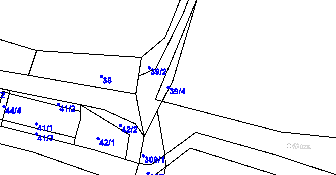 Parcela st. 39/4 v KÚ Jivina u Hořovic, Katastrální mapa