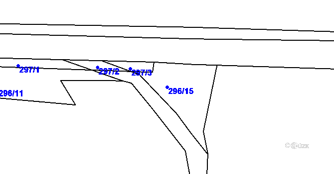 Parcela st. 296/15 v KÚ Jivina u Hořovic, Katastrální mapa
