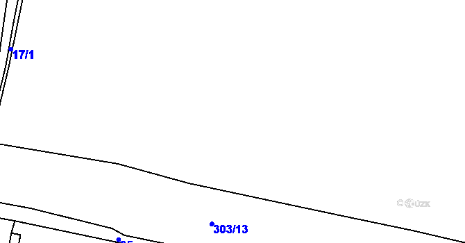 Parcela st. 303/21 v KÚ Jivina u Hořovic, Katastrální mapa