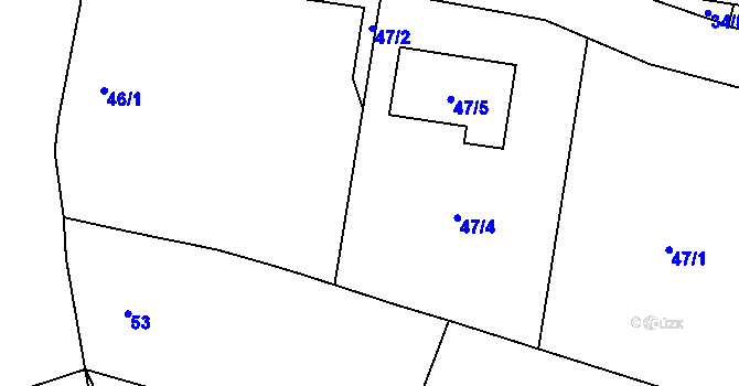 Parcela st. 46/2 v KÚ Jivina u Hořovic, Katastrální mapa