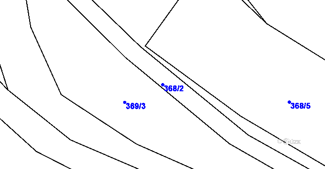 Parcela st. 368/2 v KÚ Mohelnice nad Jizerou, Katastrální mapa