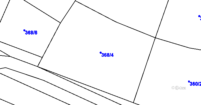 Parcela st. 368/4 v KÚ Mohelnice nad Jizerou, Katastrální mapa