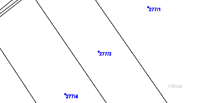 Parcela st. 277/3 v KÚ Mohelnice nad Jizerou, Katastrální mapa