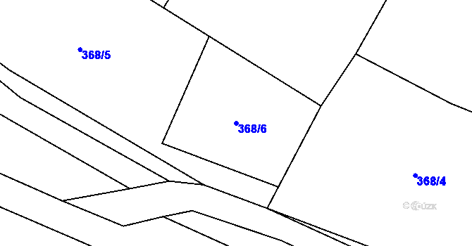 Parcela st. 368/6 v KÚ Mohelnice nad Jizerou, Katastrální mapa