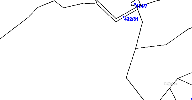 Parcela st. 432/40 v KÚ Neveklovice, Katastrální mapa