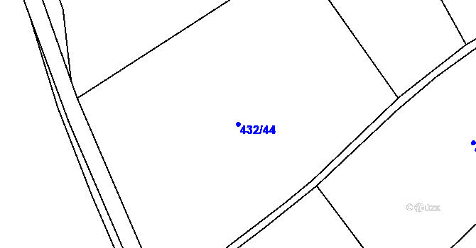 Parcela st. 432/44 v KÚ Neveklovice, Katastrální mapa