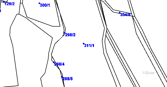 Parcela st. 311/1 v KÚ Studnice u Jívky, Katastrální mapa