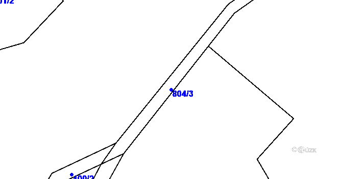 Parcela st. 804/3 v KÚ Studnice u Jívky, Katastrální mapa