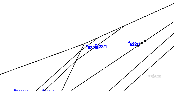 Parcela st. 622/4 v KÚ Jívová, Katastrální mapa