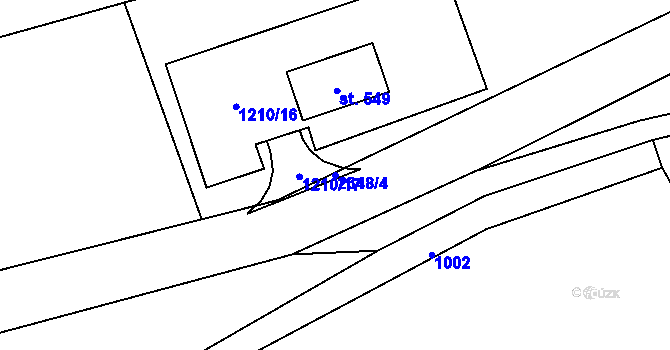 Parcela st. 2348/4 v KÚ Jívová, Katastrální mapa