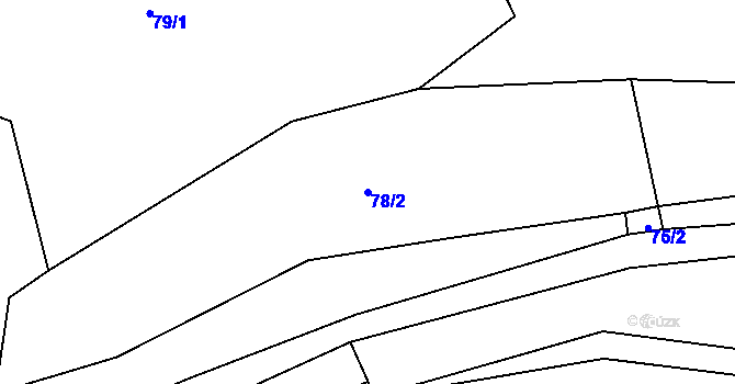 Parcela st. 78/2 v KÚ Jizbice u Náchoda, Katastrální mapa