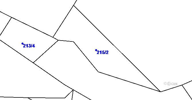 Parcela st. 215/2 v KÚ Jizbice u Náchoda, Katastrální mapa