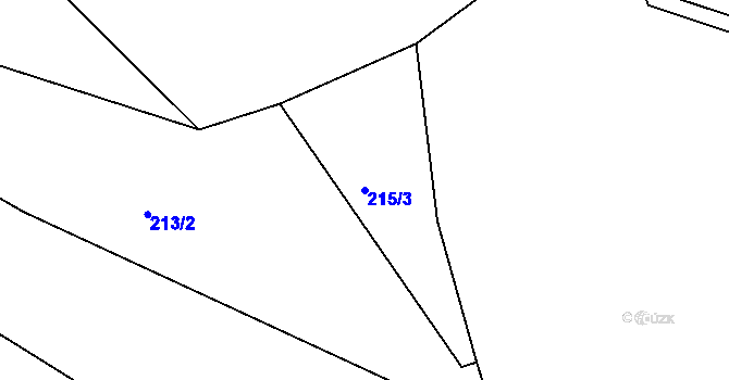 Parcela st. 215/3 v KÚ Jizbice u Náchoda, Katastrální mapa