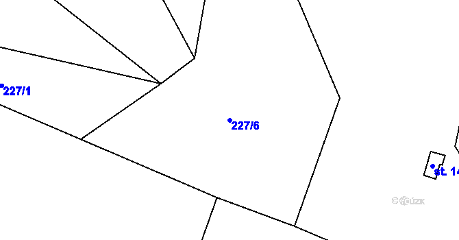Parcela st. 227/6 v KÚ Jizbice u Náchoda, Katastrální mapa